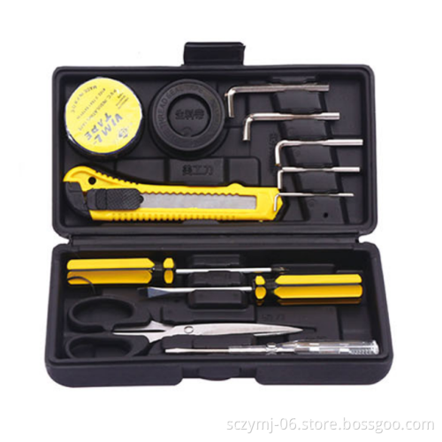 Compact & Portable General Household Tool Set with Durable Plastic Storage Box: Ideal for Emergency Use